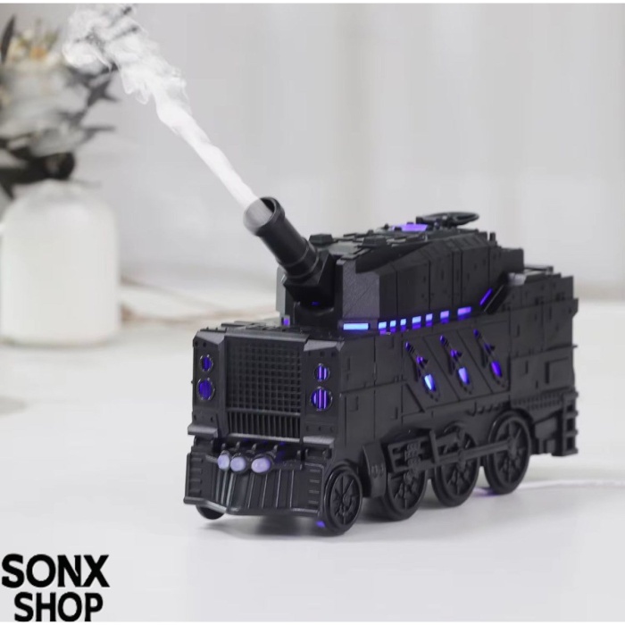 ® Yeni Ürün Buhar Efektli Zırhlı Tren Tasarımlı Aromaterapi Hava NemlendiriciLED Işıklı, Sessiz ve USB Şarjlı